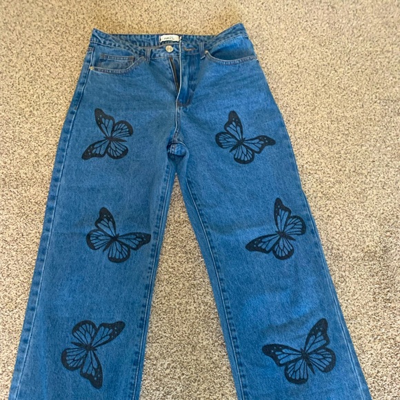 BRAND NEW RUE 21 BUTTERFLY PANTS - Picture 1 of 4